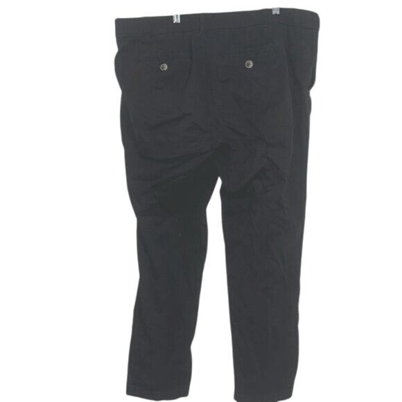 Woman Within Black Stretch Pants Size 16W With Elastic Waistband & Zip Fly - Picture 9 of 11